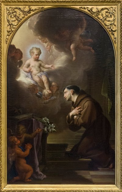 Visioen van Sint Antonius door Francesco Trevisani