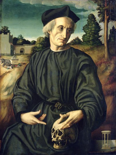 Portret van Paus Hadrianus VI als Priester door Francesco Ubertini Il Bacchiacca