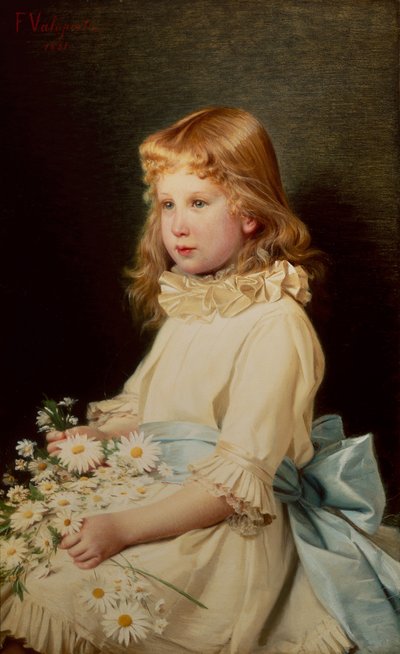 Portret van Marquerite de Neu-Fville door Francesco Valaperta