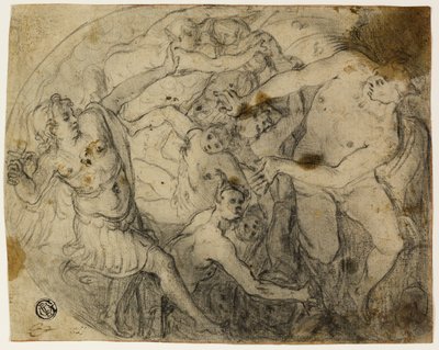Studie voor Sint-Michiel die Lucifer Verdrijft door Francesco Vanni