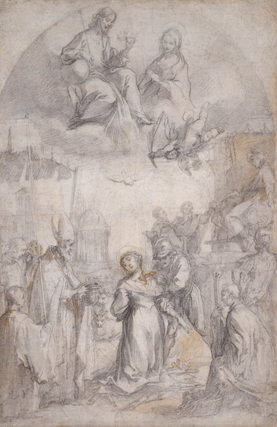 De Laatste Communie en Martelaarschap van Sint Lucia door Francesco Vanni