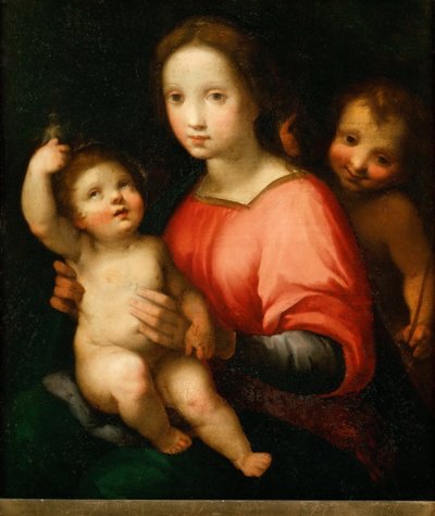 Maagd en kind met Johannes de Doper als jongen door Francesco Vanni