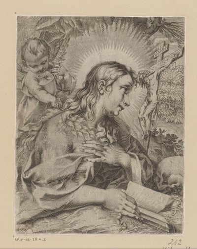 Boetvaardige Maria Magdalena door Francesco Villamena