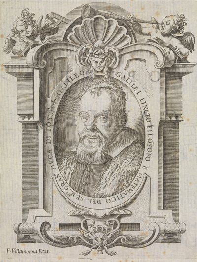Galileo Galilei (1564-1642), ca. 1656 door Francesco Villamena