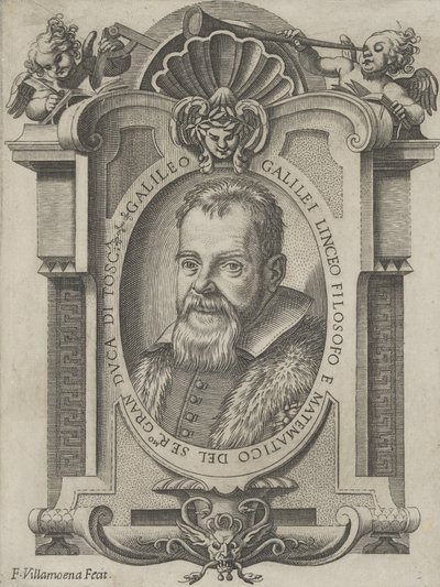 Portret van Galileo Galilei, 1613 door Francesco Villamena