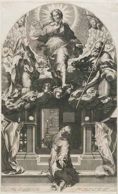 De Extase van St. Franciscus door Francesco Villamena
