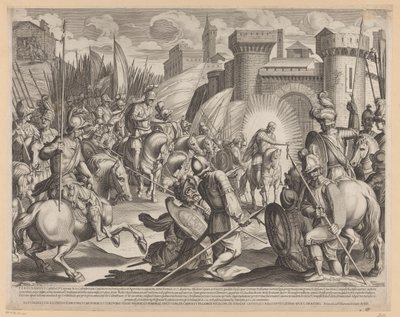 Verovering van Coimbra door Ferdinand I van León door Francesco Villamena