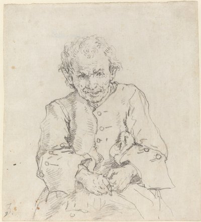 Zittende boer door Francesco Zuccarelli