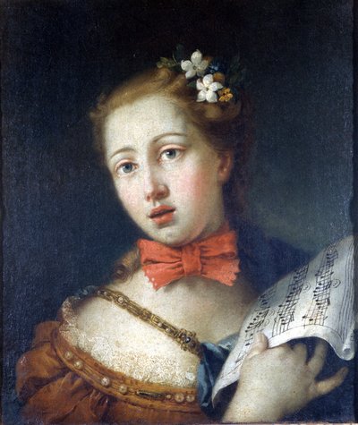 Venetiaanse zanger, Museo di Brera, Milaan door Francesco Zugno