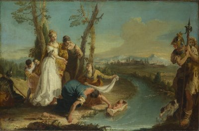 Het vinden van Mozes, na 1740 door Francesco Zugno