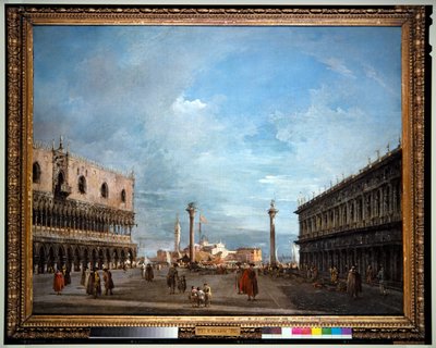 Piazzetta S. Marco door Francesco and/or Gian Antonio (1699 1761) Guardi