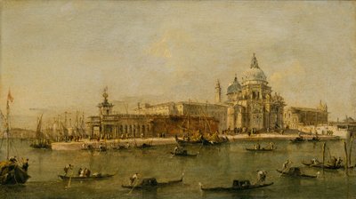 Venetië: De Dogana en Santa Maria della Salute door Francesco circle of Guardi