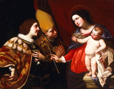 Dame geeft scepter van bevel aan hertog van Guise door Francesco de (c.1600 54) Rosa