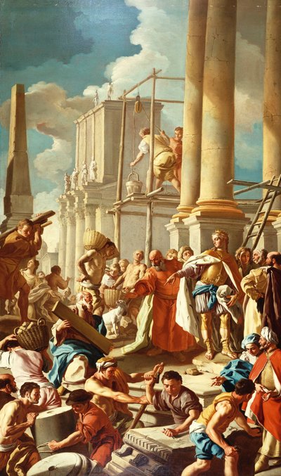Robert van Anjou bouwt de Kerk van Santa Chiara, Napels door Francesco de Mura