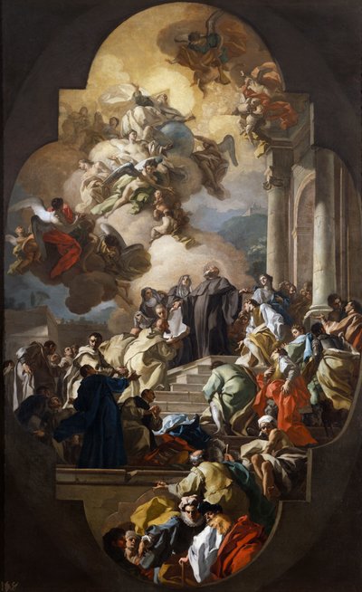 Visioen van St. Benedictus door Francesco de Mura