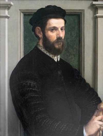 Portret van een heer door Francesco de Rossi Salviati Cecchino