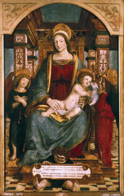De Maagd en Kind met Engelen, 1512 door Francesco dei Tatti
