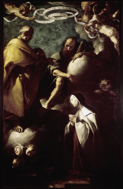 De visioen van Sint Theresia van Avila door Francesco del Cairo