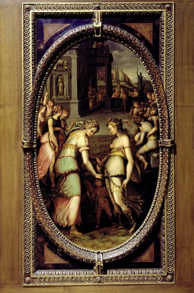 Juno leent de Gordel van Venus, 1572 door Francesco del Coscia