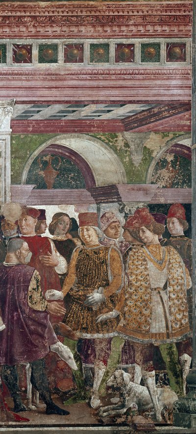 Allegorie van april, detail met Borso d