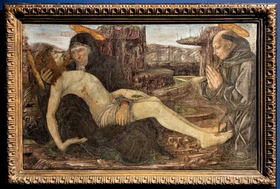 Rouw met cliënt afgebeeld als St. Franciscus, door Francesco del Cossa door Francesco del Cossa