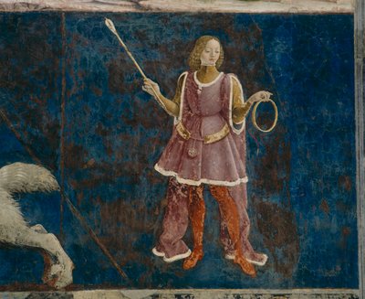 Een van de drie decanen die toezicht houden op de maand maart, Il Salone dei Mesi, 1470-99 door Francesco del Cossa