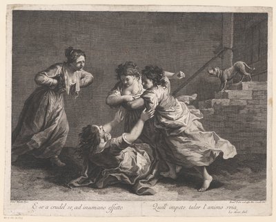 Vechtende vrouwen (Vechtende vrouwen) door Francesco del Pedro