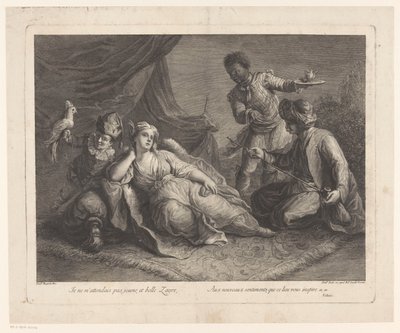 Vrouw liggend op een kleed door Francesco del Pedro