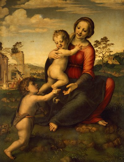 Onze-Lieve-Vrouw van de bron, circa 1517 door Francesco di Cristofano Franciabigio