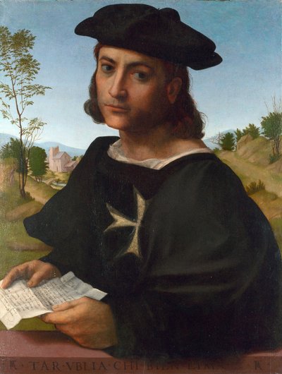 Portret van een Ridder van Rhodos door Francesco di Cristofano Franciabigio