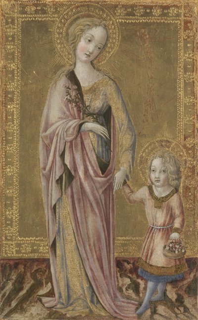 Heilige Dorothea en het Kind Jezus, ca. 1460 door Francesco di Giorgio Martini