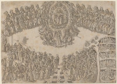 Het Laatste Oordeel door Francesco di Lorenzo Rosselli after Fra Angelico