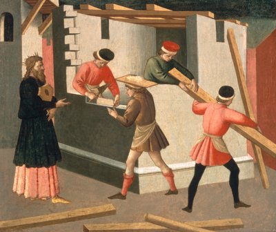 De bouw van de Tempel van Jeruzalem door Francesco di Stefano Pesellino