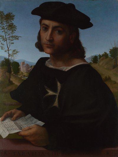 Portret van een ridder van Rhodos, 1514 door Francesco di Cristofano Franciabigio