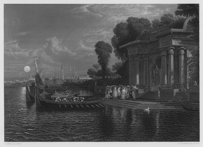 Poort van het Serail, Constantinopel, van het schilderij in de Koninklijke Collectie (gravure) door Francis (after) Danby