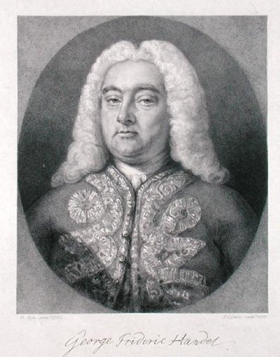 George Frederick Handel (1685-1759) gegraveerd door Frederick Christian Lewis I (1779-1856) 1828 door Francis (after) Kyte