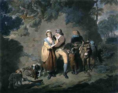 De Amoureuze Jager, gegraveerd door Charles Hodges (1764-1837), uitgegeven door J.R. Smith door Francis (after) Wheatley