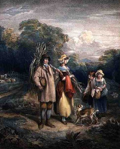 De terugkeer van de houthakker door Francis (after) Wheatley