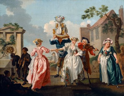 Meidag, of Melkmeisjeskrans, c.1743 door Francis (studio of) Hayman