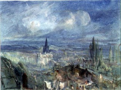 Uitzicht op de Stad Bridgewater, Somerset door Francis Abel William Taylor Armstrong