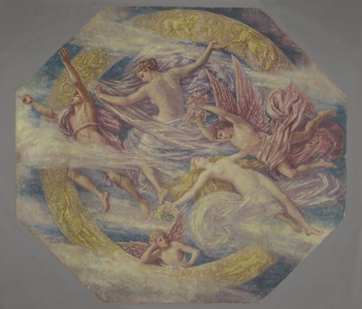 Diana en haar bedienden tussen de sterrenbeelden, ca. 1894 door Francis Augustus Lathrop