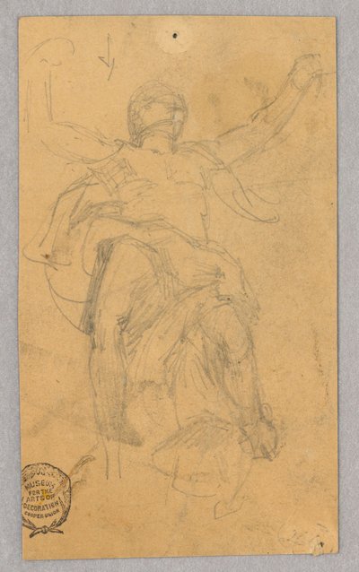 Figurenstudie voor muurschildering door Francis Augustus Lathrop