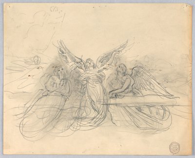 Groep engelen door Francis Augustus Lathrop