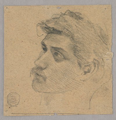 Hoofd van een man door Francis Augustus Lathrop