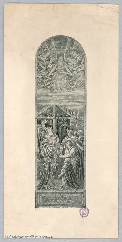 Herdenkingsraam voor Harriet M. Crall door Francis Augustus Lathrop
