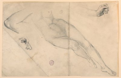 Naaktstudie door Francis Augustus Lathrop