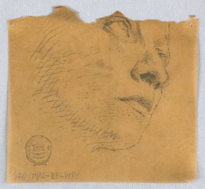 Gedeeltelijke Schets van een Gezicht door Francis Augustus Lathrop