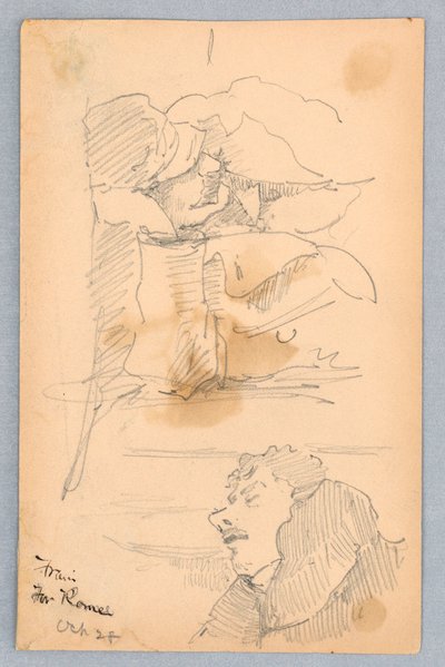 Passagiers in de trein naar Rome door Francis Augustus Lathrop