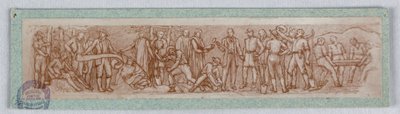 Foto van muurschildering ontwerp door Francis Augustus Lathrop