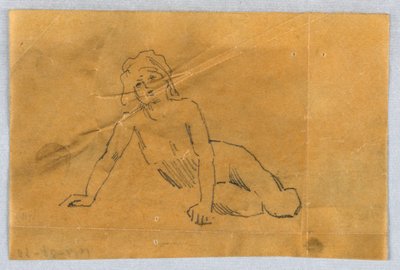 Schets voor Putto door Francis Augustus Lathrop